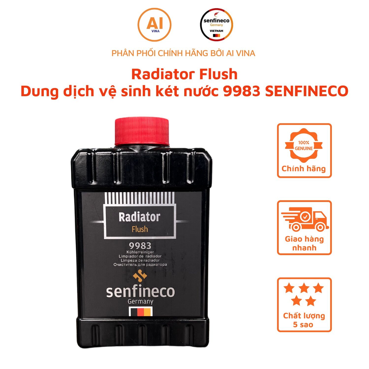 Dung dịch súc két nước senfineco radiator flush 9983 giúp động cơ tản nhiệt nhanh chóng 325ml