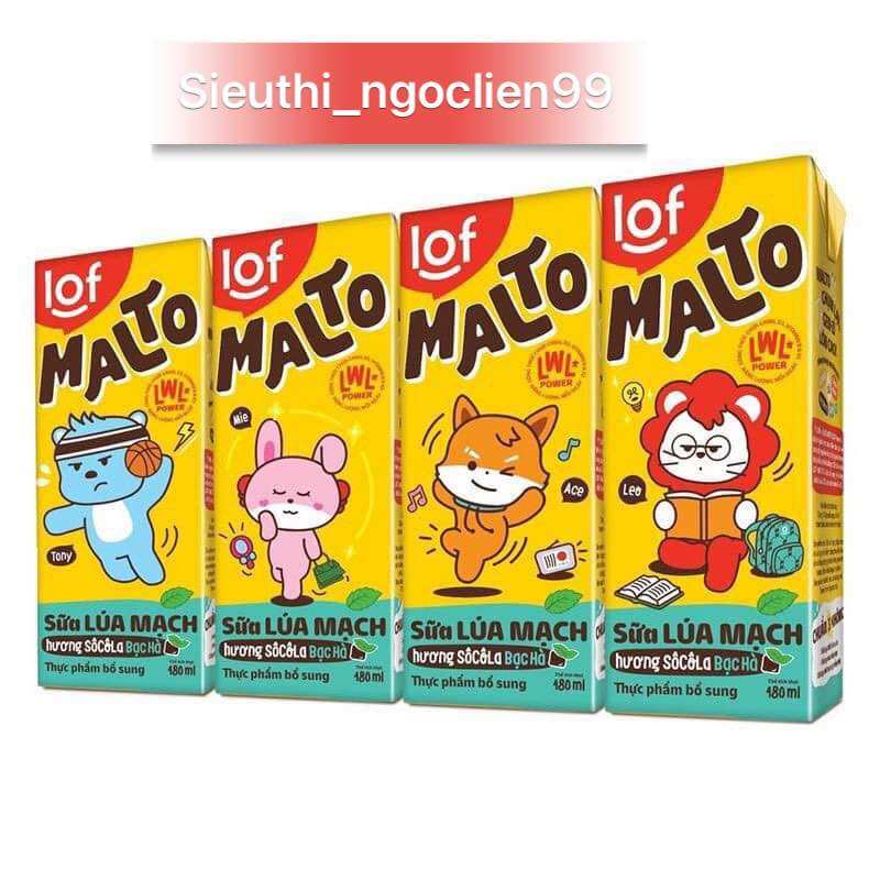 Thùng Sữa Lúa Mạch Lof Malto 180ml x 48 Hộp [ Bọc Chống Sốc ]