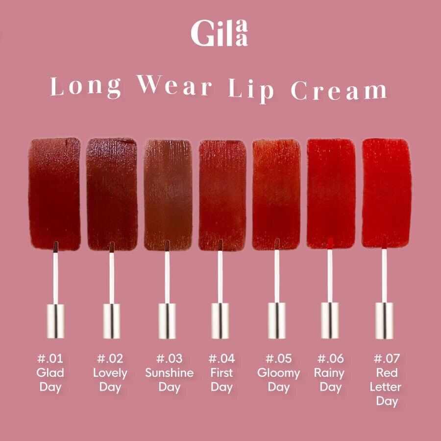 Set Full 7 Son kem lì Gilaa Long Wear Lip Cream Fullsize (5gx7pcs)