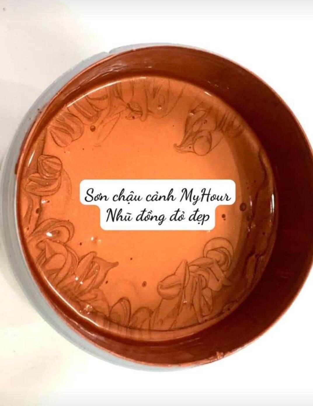 Nhũ đồng đỏ sơn my hour là sơn màu ngoại thất sơn trang trí sơn chậu cảnh
