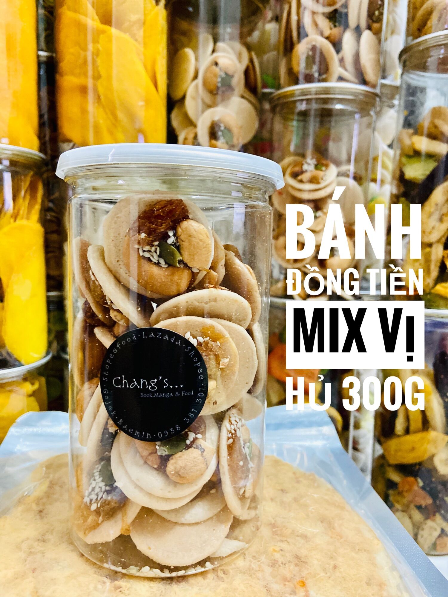 Bánh đồng tiền mix vị 300g hủ pet cao cấp - chang’s food