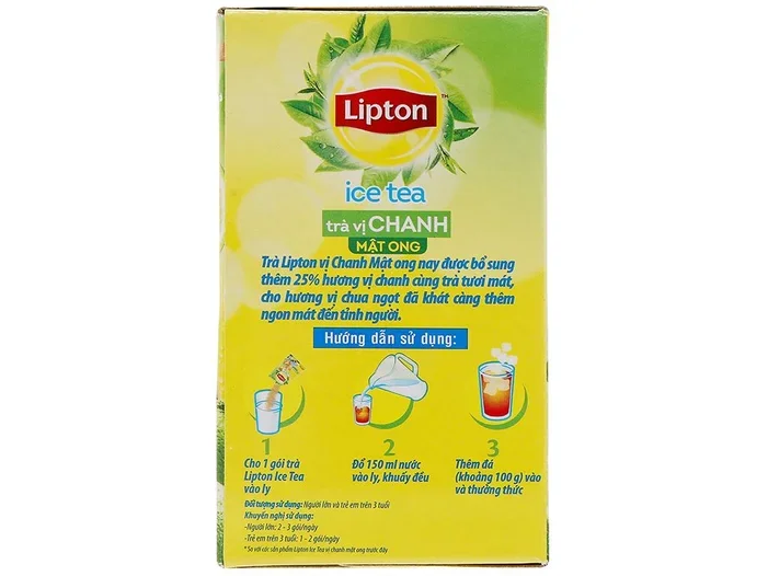 trà lipton ICE chanh mật ong hộp 224g [16 gói x 14g]