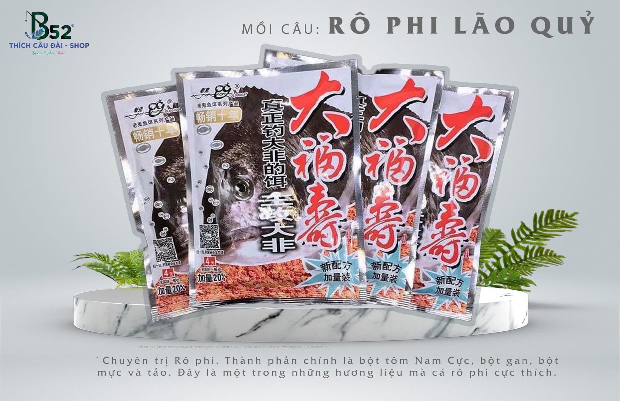 Mồi  câu cá rô phi lão quỷ