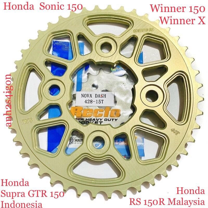 Honda Winner - Sonic 150 Dĩa Nhôm 7075 Cao Cấp Size 42T 43T 44T 45T Siêu Nhẹ - Siêu Bền