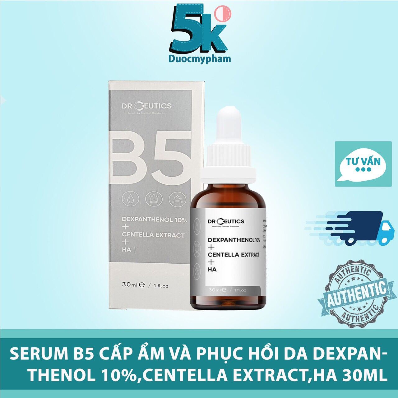[Chính Hãng] Serum B5 DrCeutics Cấp Ẩm Và Phục Hồi Da Dexpanthenol 10% + Centella Extract + HA Duocmypham5k thumbnail