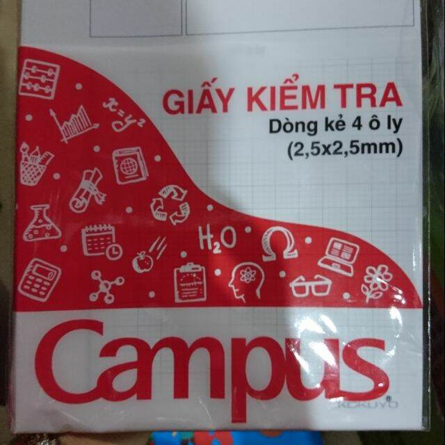 Giấy kiểm tra oly cấp 1 campus ( combo 5 túi)