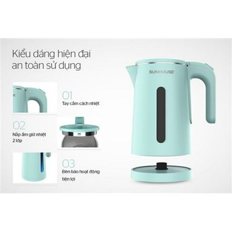 Bình đun siêu tốc Sunhouse 1,8L