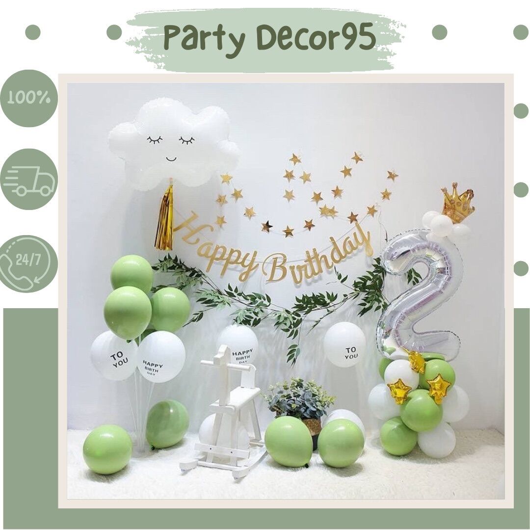 Set bóng trang trí sinh nhật tone màu hot nhất phong cách cực sang chảnh