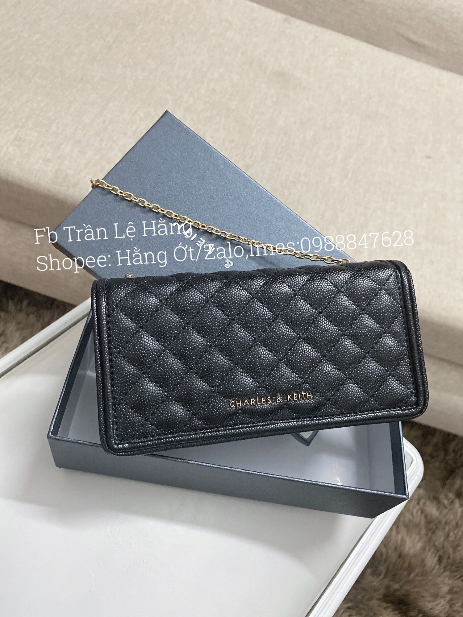 Túi chữ N da hạt size mini 16cm