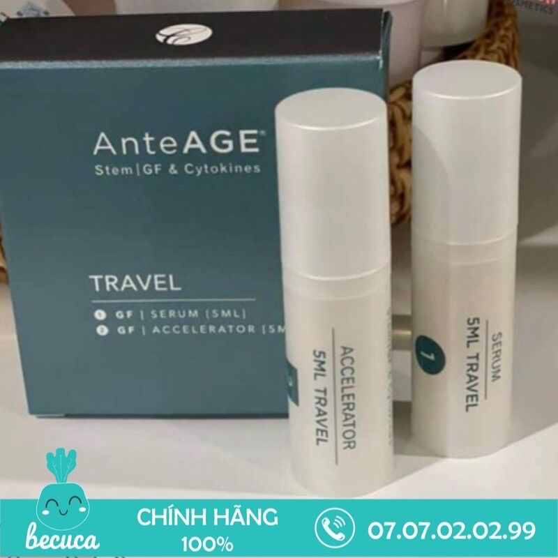 Sét mini anteage md serum và anteage md accelerator phục hồi,dưỡng ẩm,tái tạo da