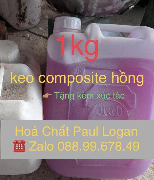 Combo 1kg nhựa Composite + 500gr bột đá tặng xúc tác làm Composite polyester