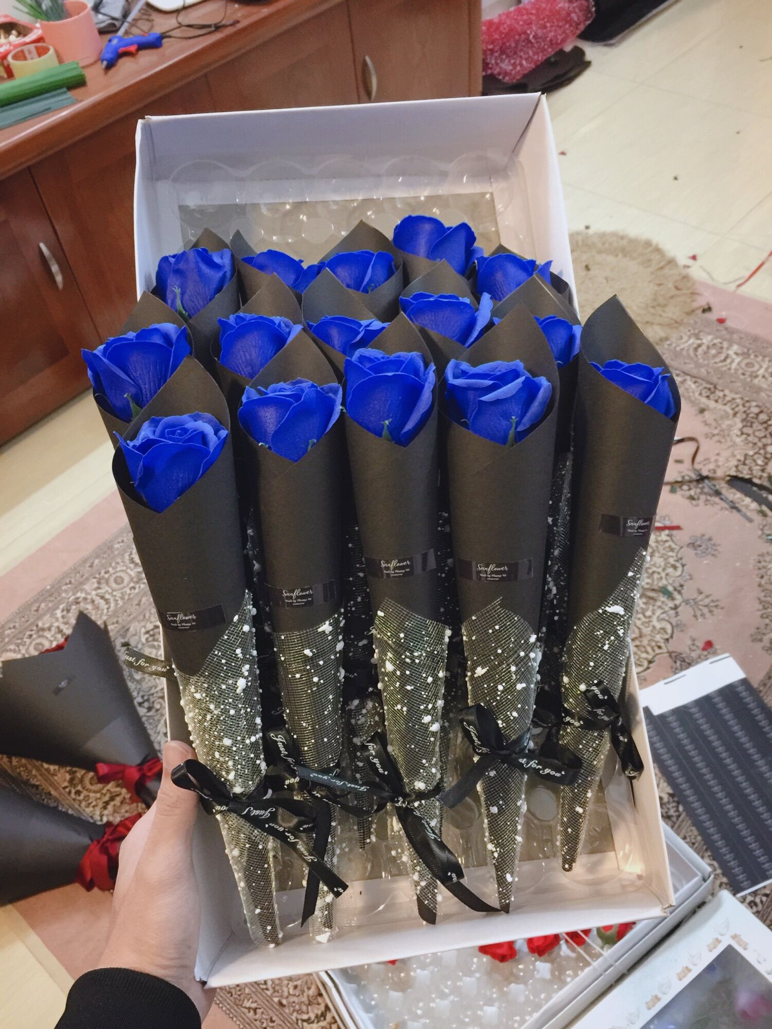 Hoa sáp 1 bông siêu xinh y ảnh ( đặt tối thiểu 10 bông)