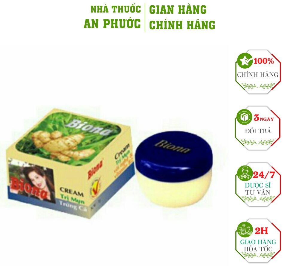 Kem Mụn Nghệ Biona Tái tạo da Hộp 3g