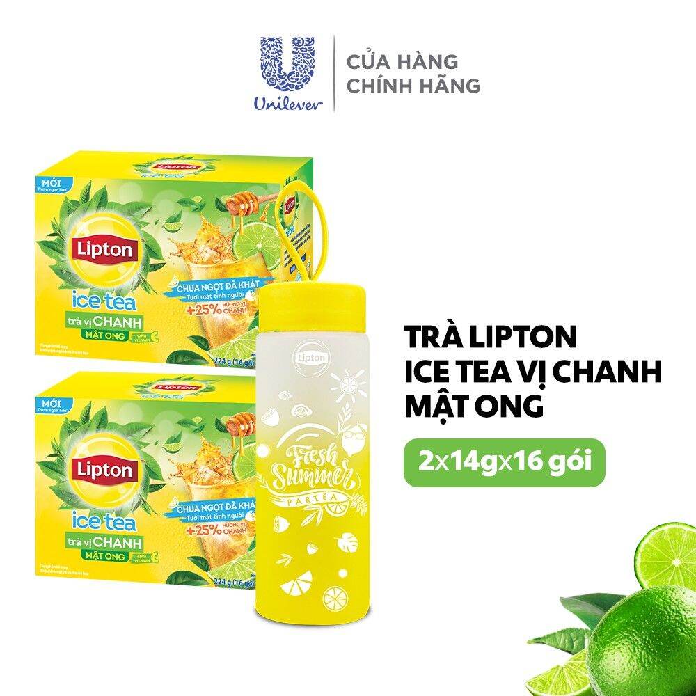 Combo 2 hộp Trà Chanh/ Trà Đào / Trà Xoài Lipton