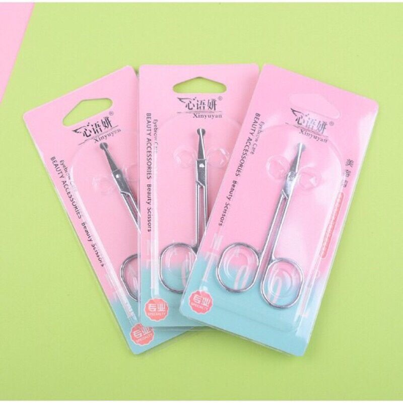 Kéo, Kéo Đầu Tròn Tỉa Lông Mũi, Lông Mày, Mi Mắt, Tóc, Râu BP Nose Scissors Hàn Quốc