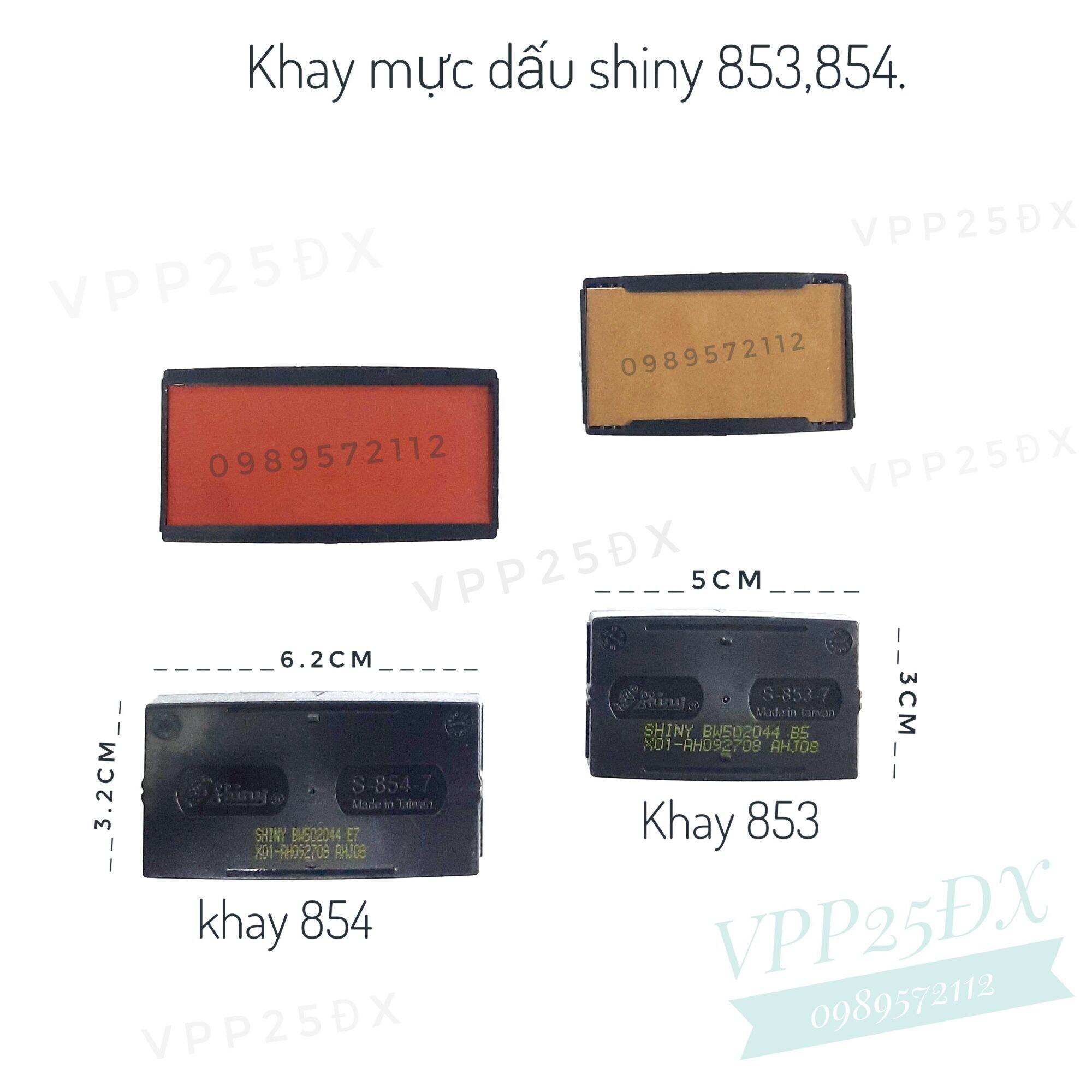 Khay mực dấu shiny 843,844,853,854,222,224.
