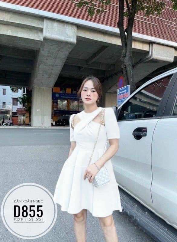 Bigsize Đầm Xoắn Ngực 3 màu