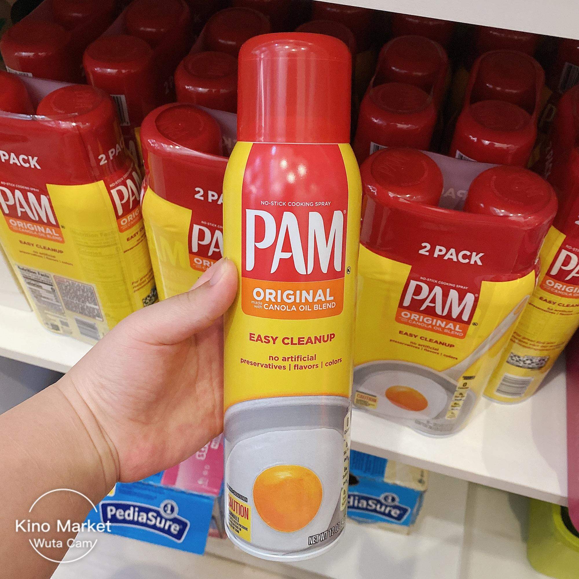 05/24 [Auth Bill Mỹ Air ]PAM Original -12 oz ( ~ 1200 lần xịt ) [ chai mới ] Dầu Ăn Kiêng 0 calories Dạng Xịt hạt cải