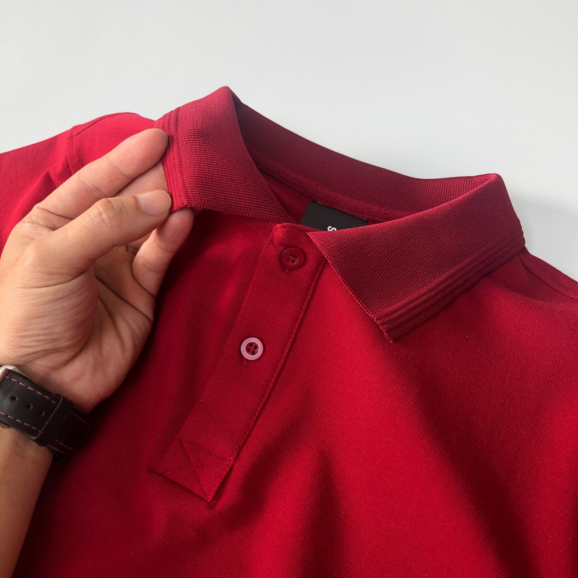 Áo Polo Stillus Premium Pique Đỏ mận