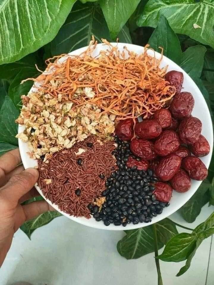 Trà gạo lứt đông trùng hạ thảo 500G