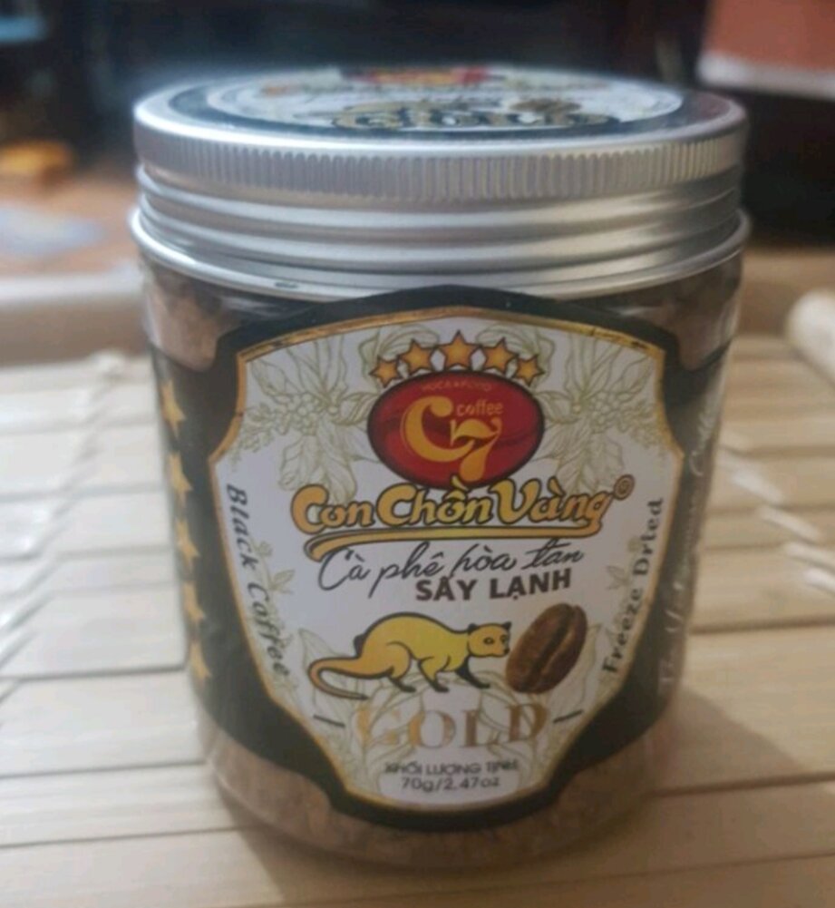 Cà phê hòa tan sấy lạnh Con Chồn vàng