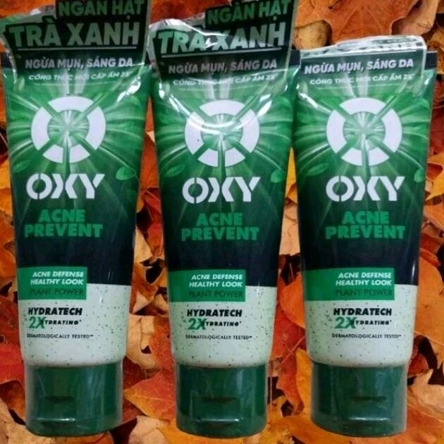 sữa rửa mặt nam oxy acne prevent 100g từ ngàn hạt trà xanh giảm mụn dưỡng ẩm sáng da