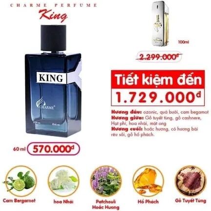 Nước hoa king 60ml ( cào mã npp )