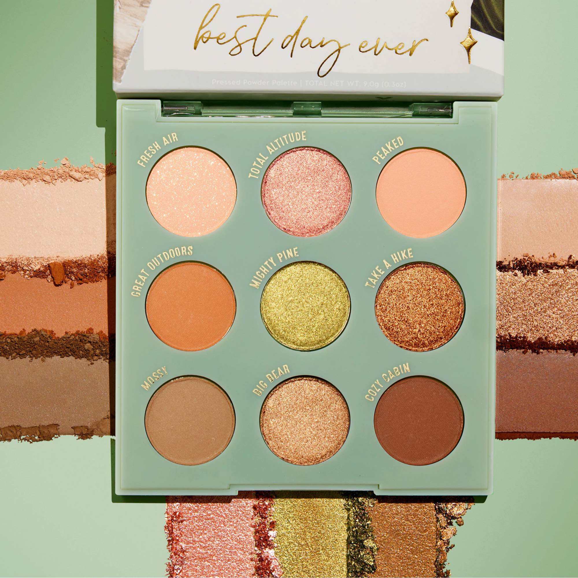 Bảng màu mắt phấn mắt Colourpop the feels eyeshadow palette colourpop colorpop the feels siêu xinh tông nâu cam xanh ấm. 