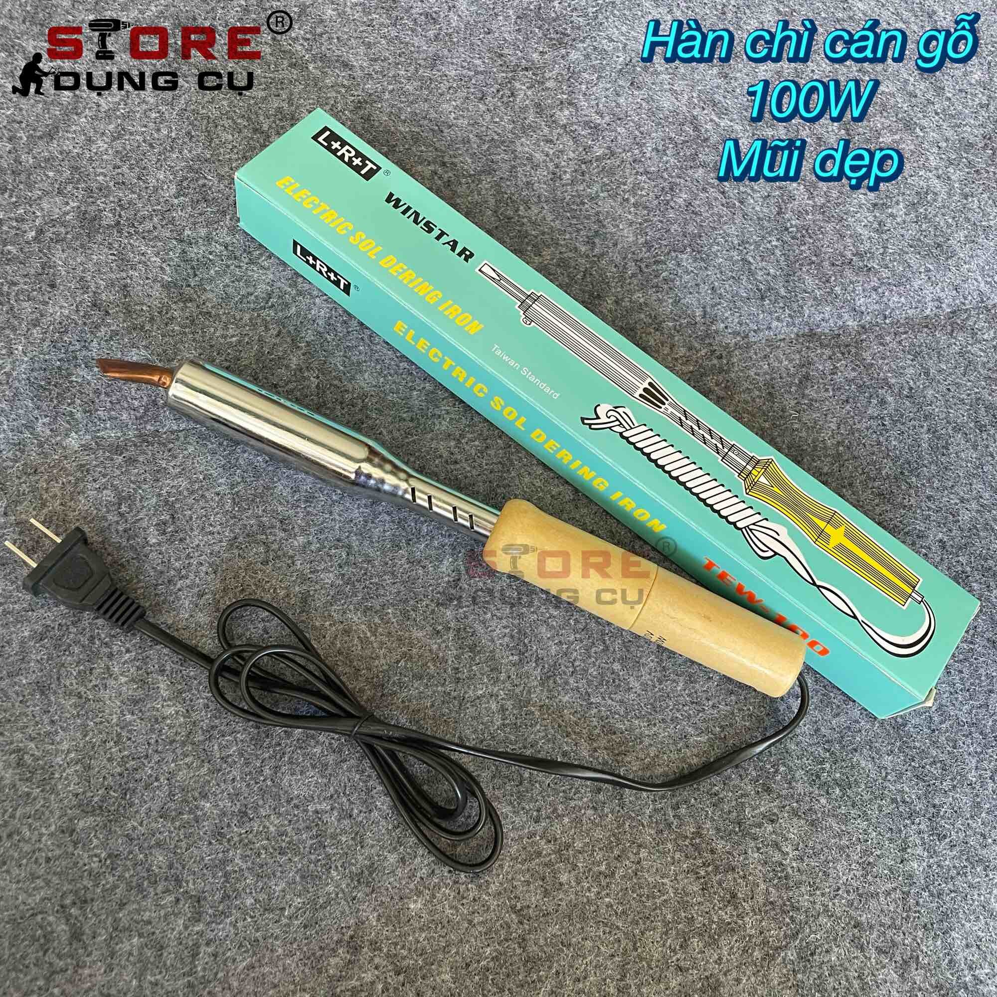 40-100W Mỏ hàn chì cán gỗ cao cấp L+R+T Taiwan | Mỏ hàn thiếc, mỏ hàn chì điện tử nhiệt nhanh, mối hàn đẹp, độ bền cao | Mỏ hàn chì mỏ dẹp, nhọn LRT