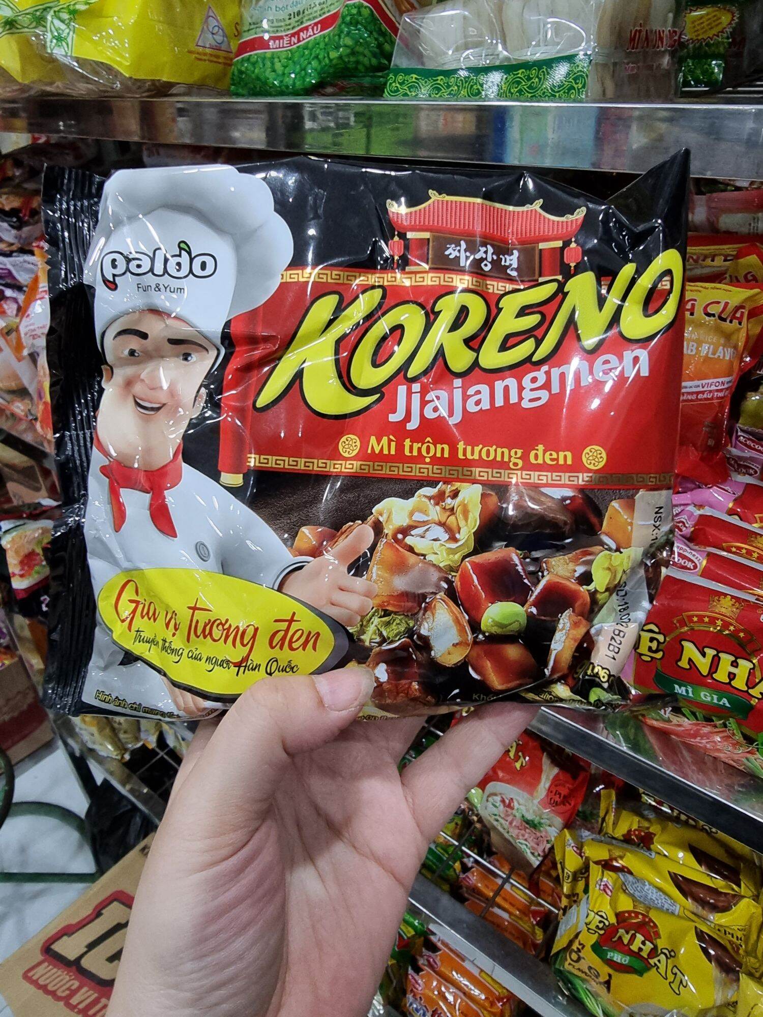 Combo 5 gói mì Koreno mì trộn tương đen gói 115g