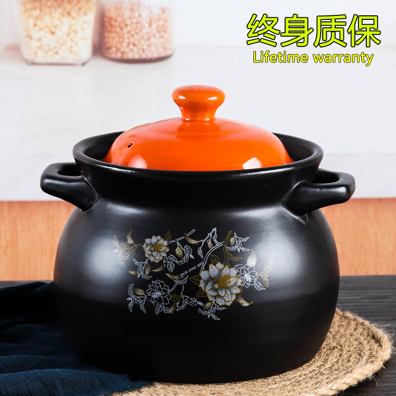 Nồi đất nhỏ gốm sứ nồi canh nồi đất cỡ lớn nồi hầm nồi canh nồi gốm chịu nhiệt độ cao nồi canh khí đốt sáng lửa gia dụng