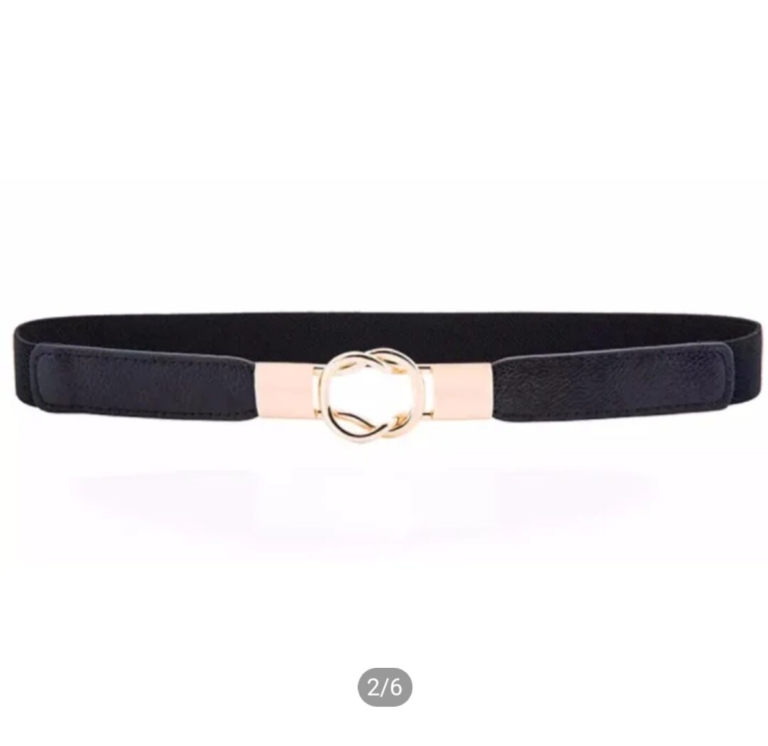 [HCM]Thắt lưng Dây nịt nữ đẹp lozenge belts 2cm màu đen