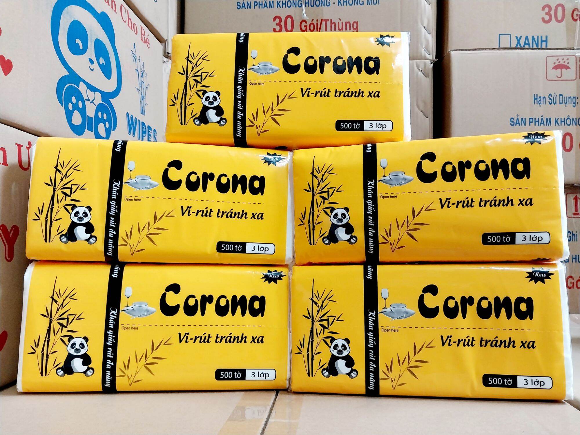 Khăn giấy rút corona 500 tờ