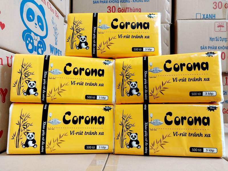 Khăn Giấy Rút CORONA 500 Tờ 3 Lớp Gói Lớn
