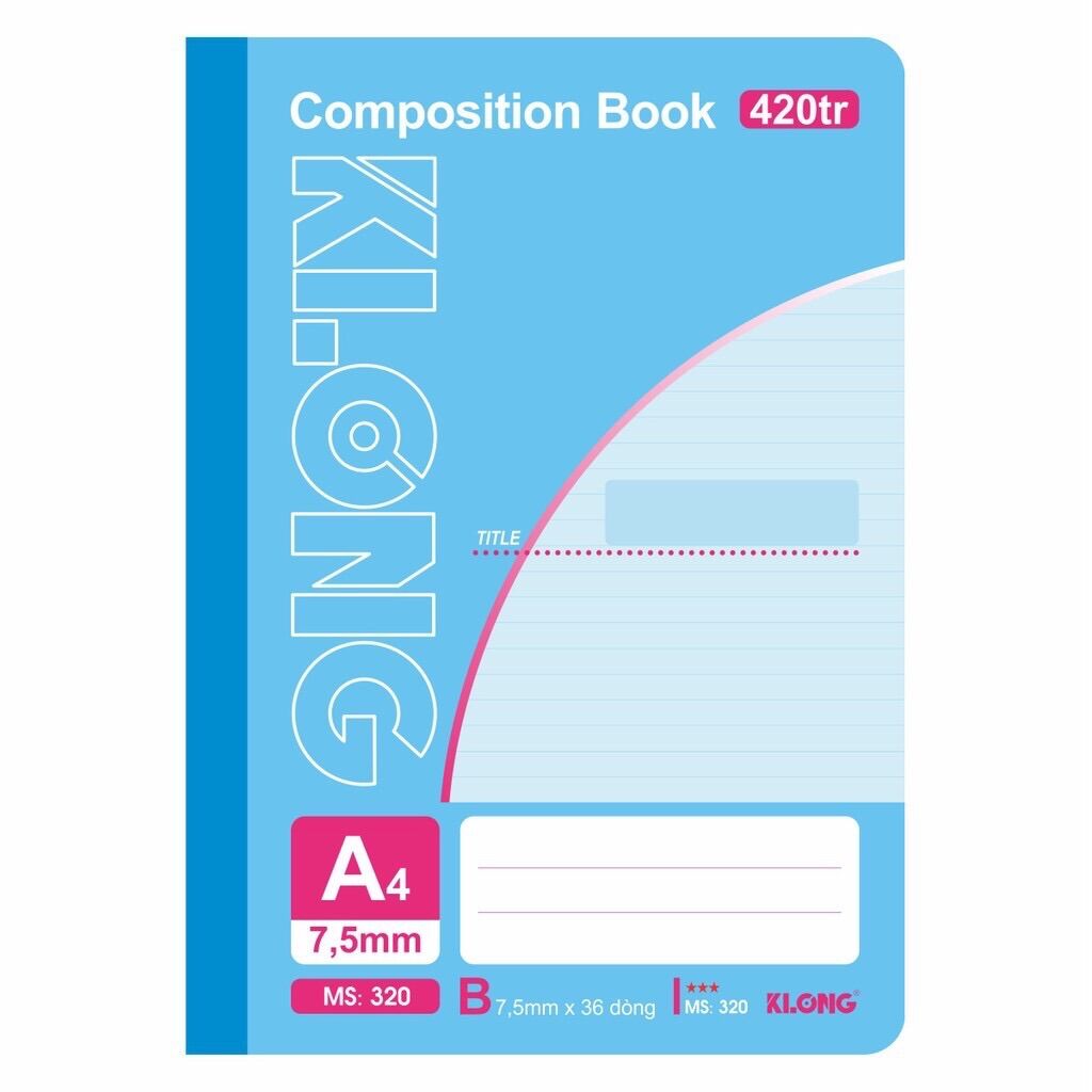 Sổ may dán gáy Klong A4 - 420 trang; Ms 320