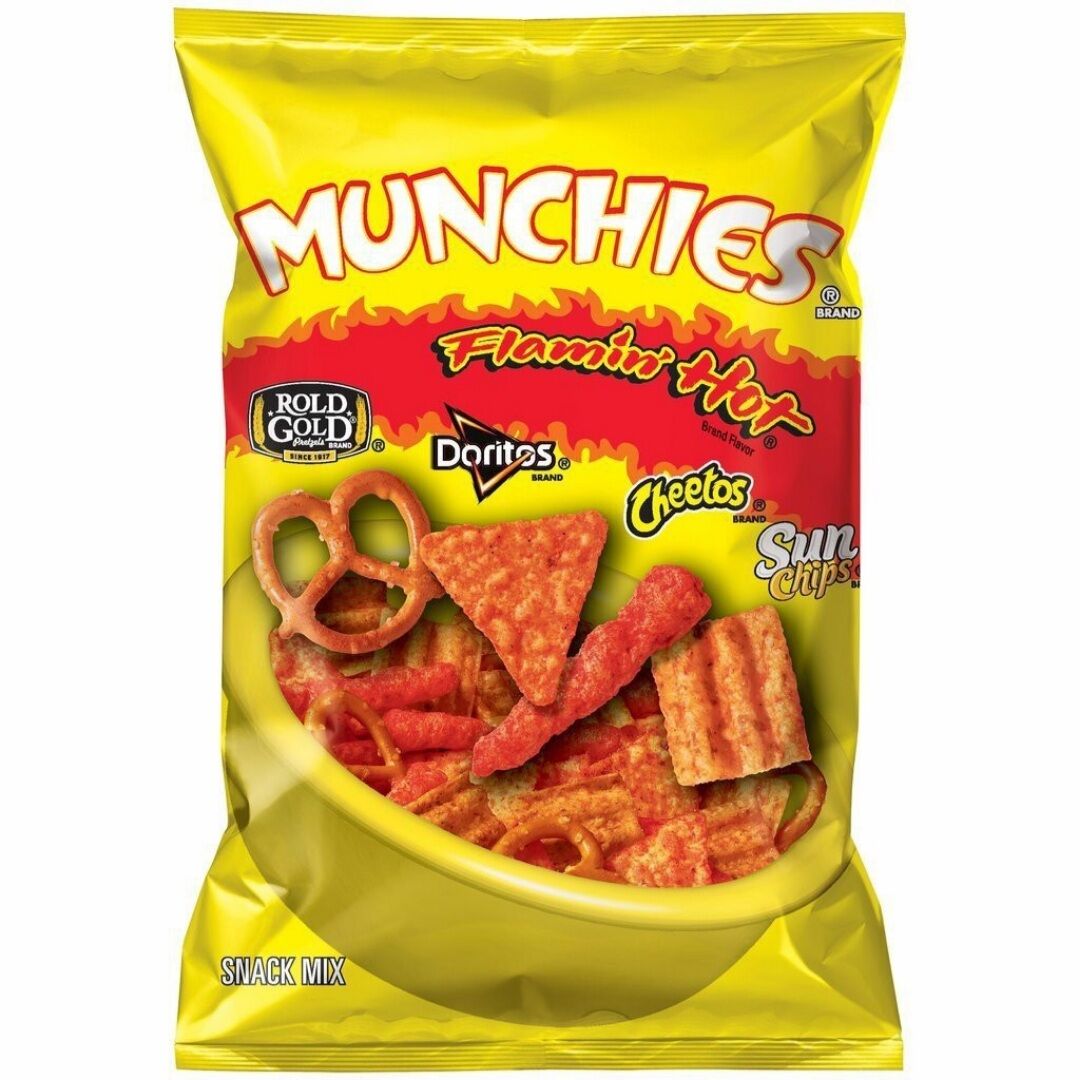 Bánh snack phô mai mix vị munchies flammin hot 262g