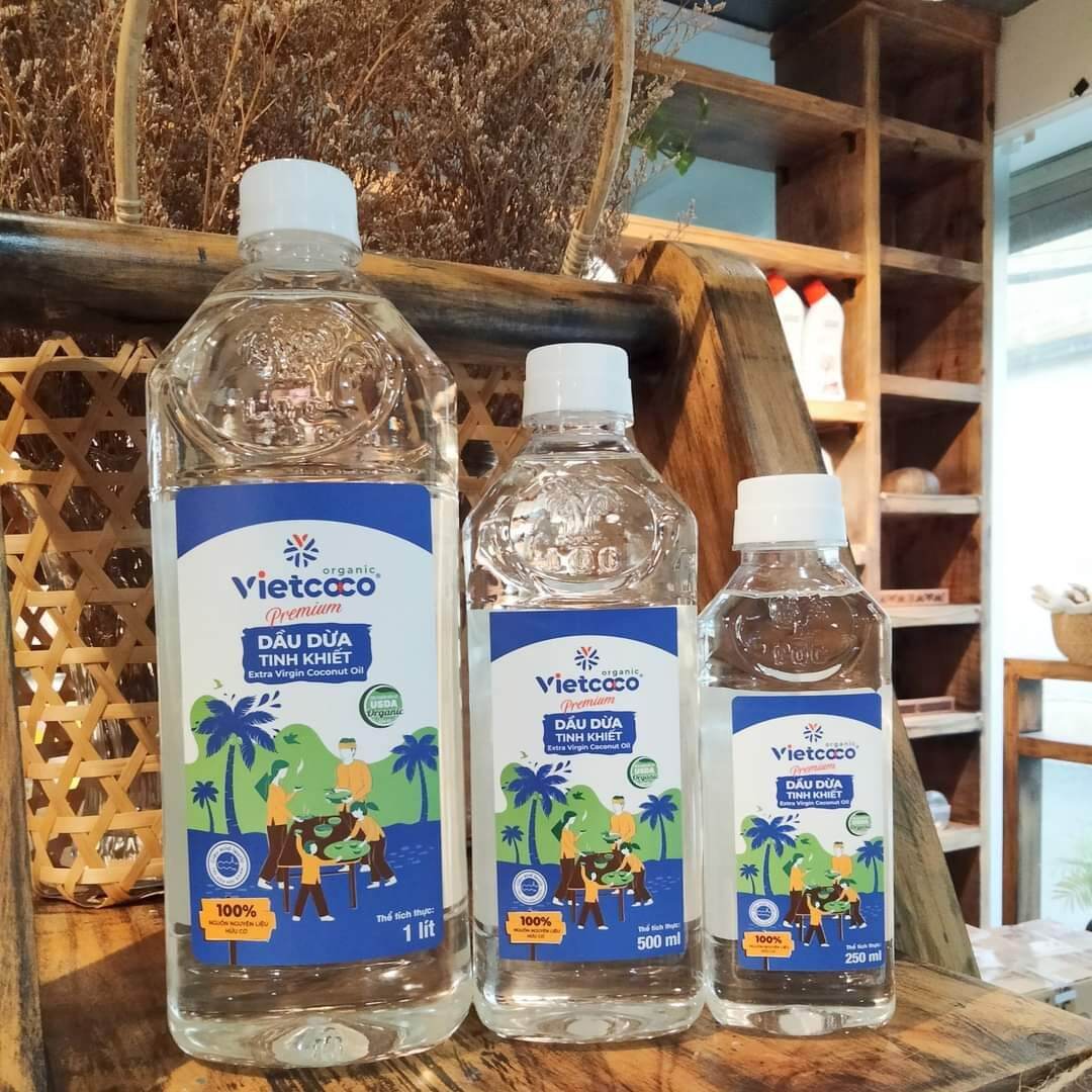 DẦU DỪA ÉP LẠNH ORGANIC VIETCOCO 1L