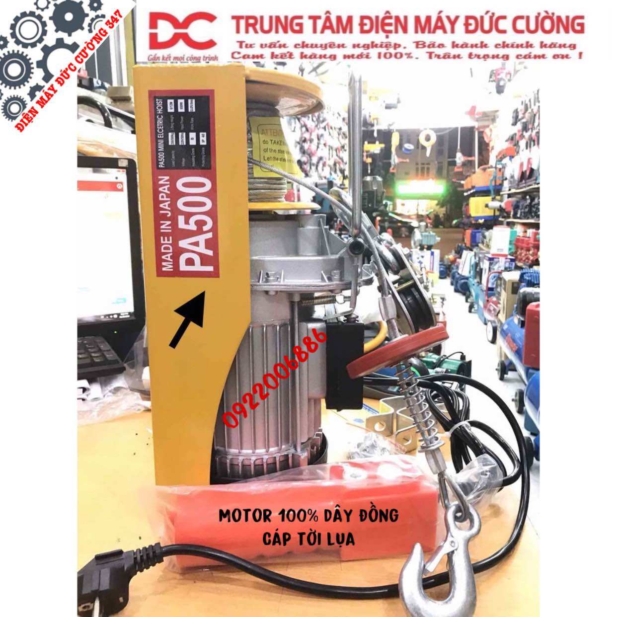 Máy tời điện 500kg - máy tời treo - máy tời - máy tời điện - máy tời điện