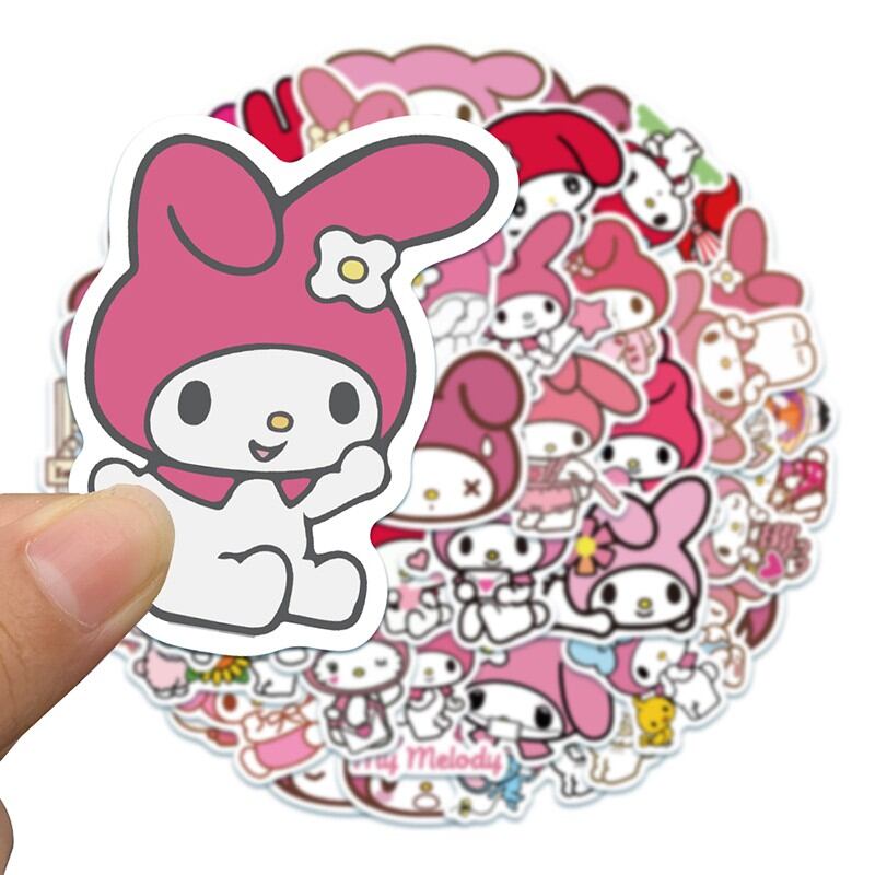 Set 50/100 hình dán sticker chống thấm nước melody