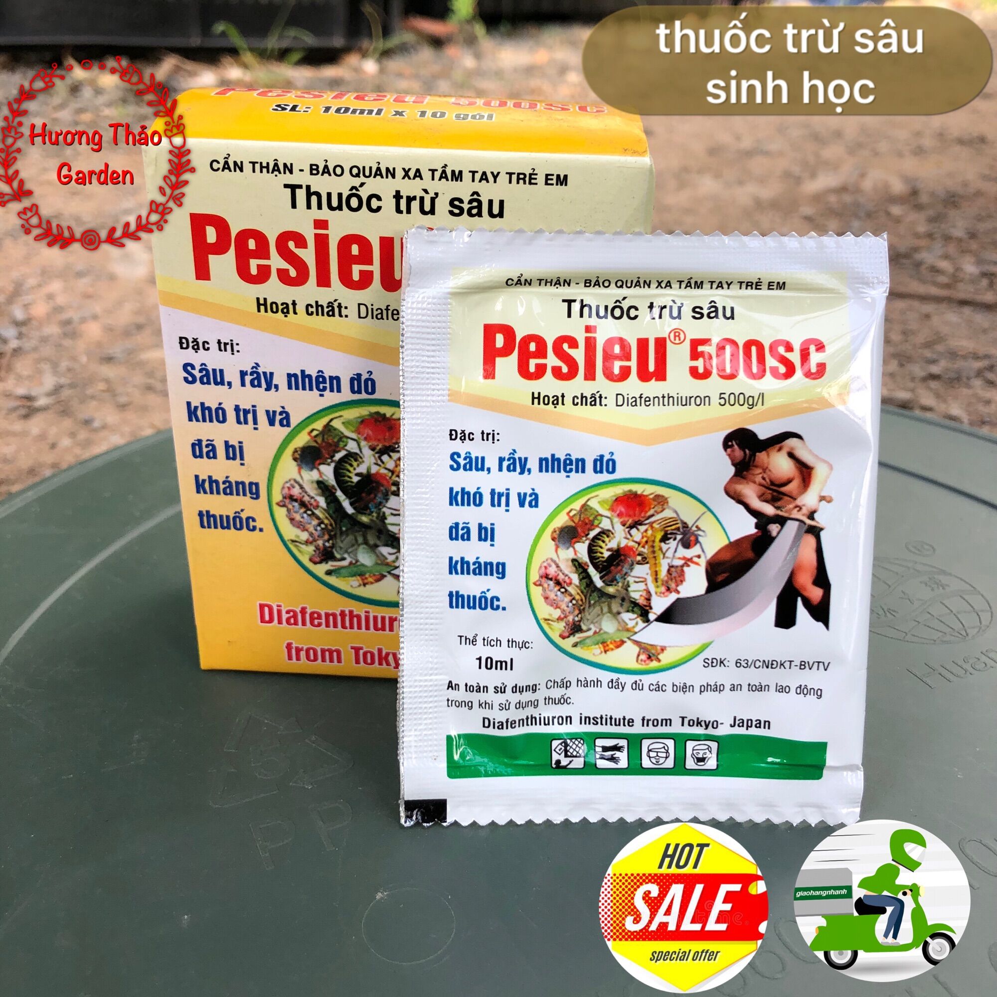 Pesieu 500sc trừ sâu , rầy, bọ trĩ, nhện đỏ gói 10ml