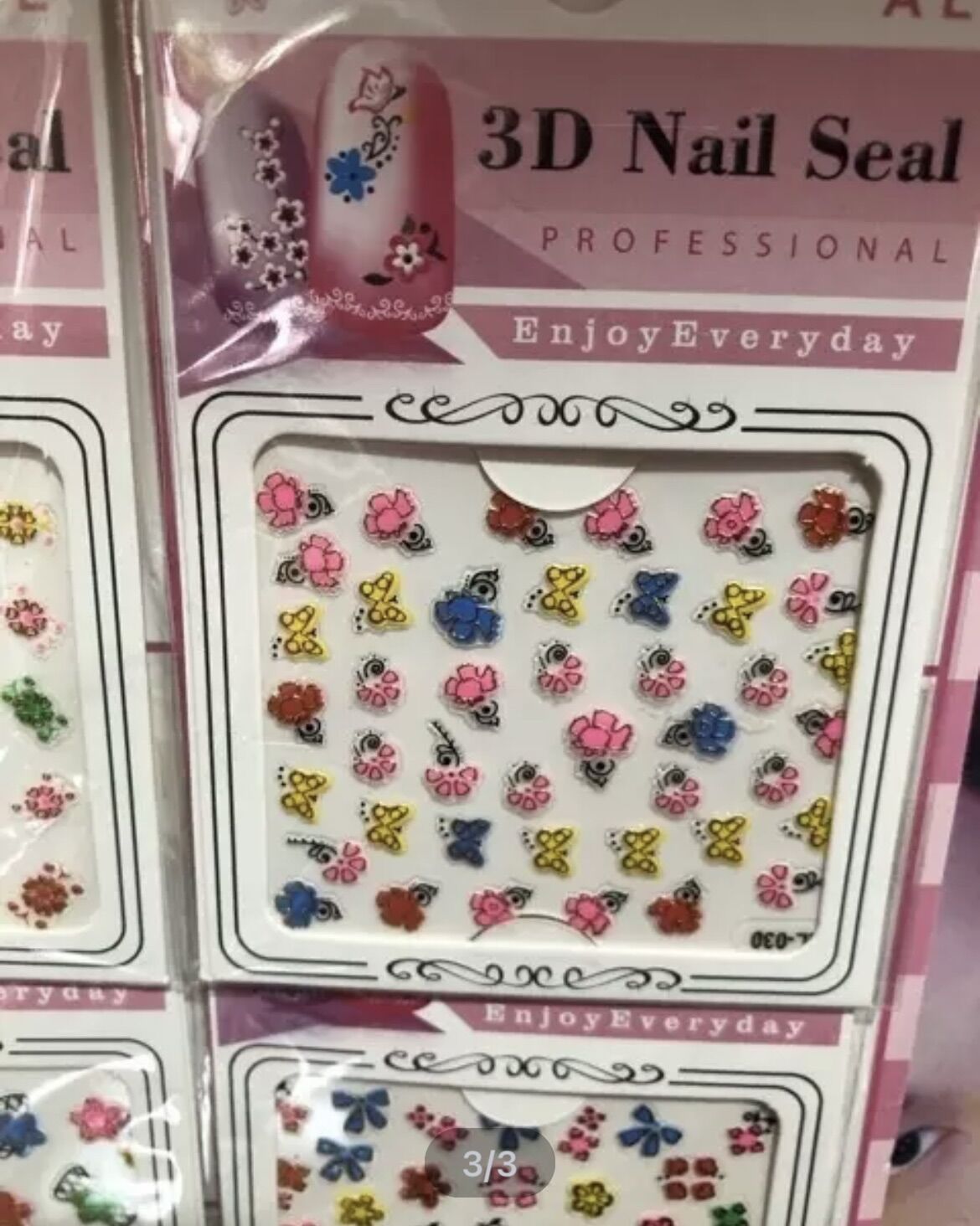 [HCM]Dán móng tay 3D- 3 tấm nhỏ