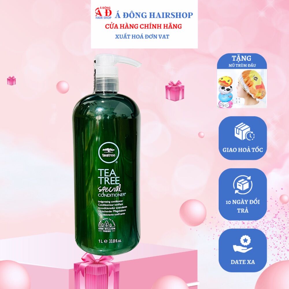 [+Tặng mũ trùm] DẦU GỘI XẢ TRÀ XANH BẠC HÀ HỖ TRỢ TRỊ GÀU, KHÁNG KHUẨN PAUL MITCHELL TEA TREE SPECIAL USA