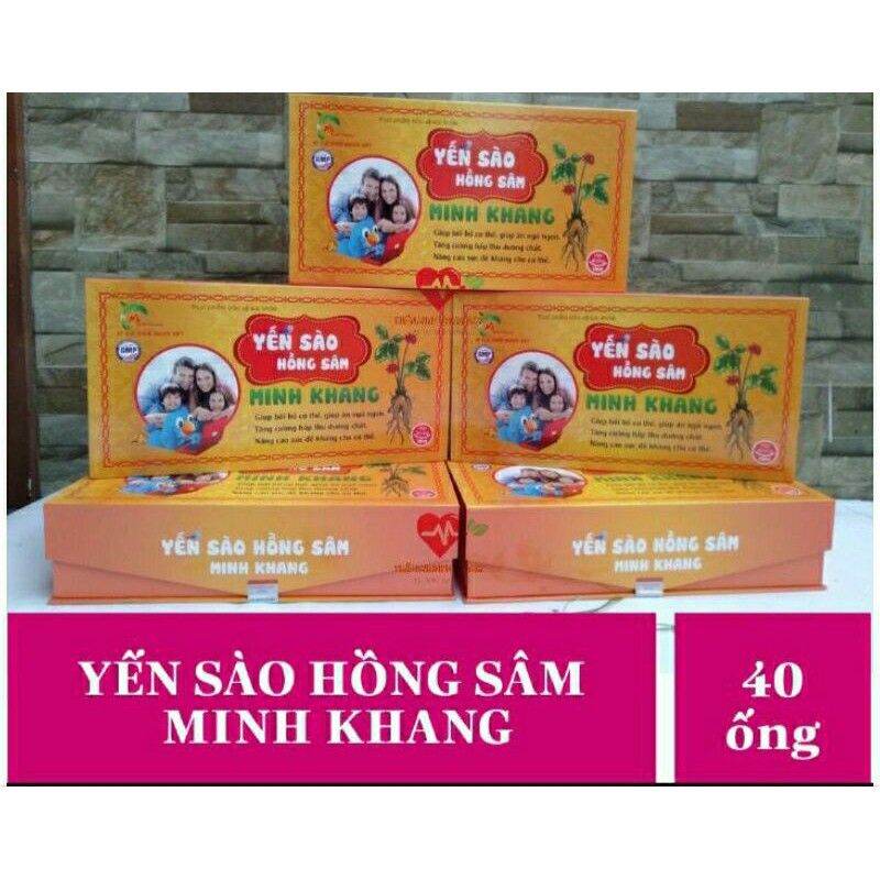 Yến sào hồng sâm Minh khang hộp 40 ống chính hãng