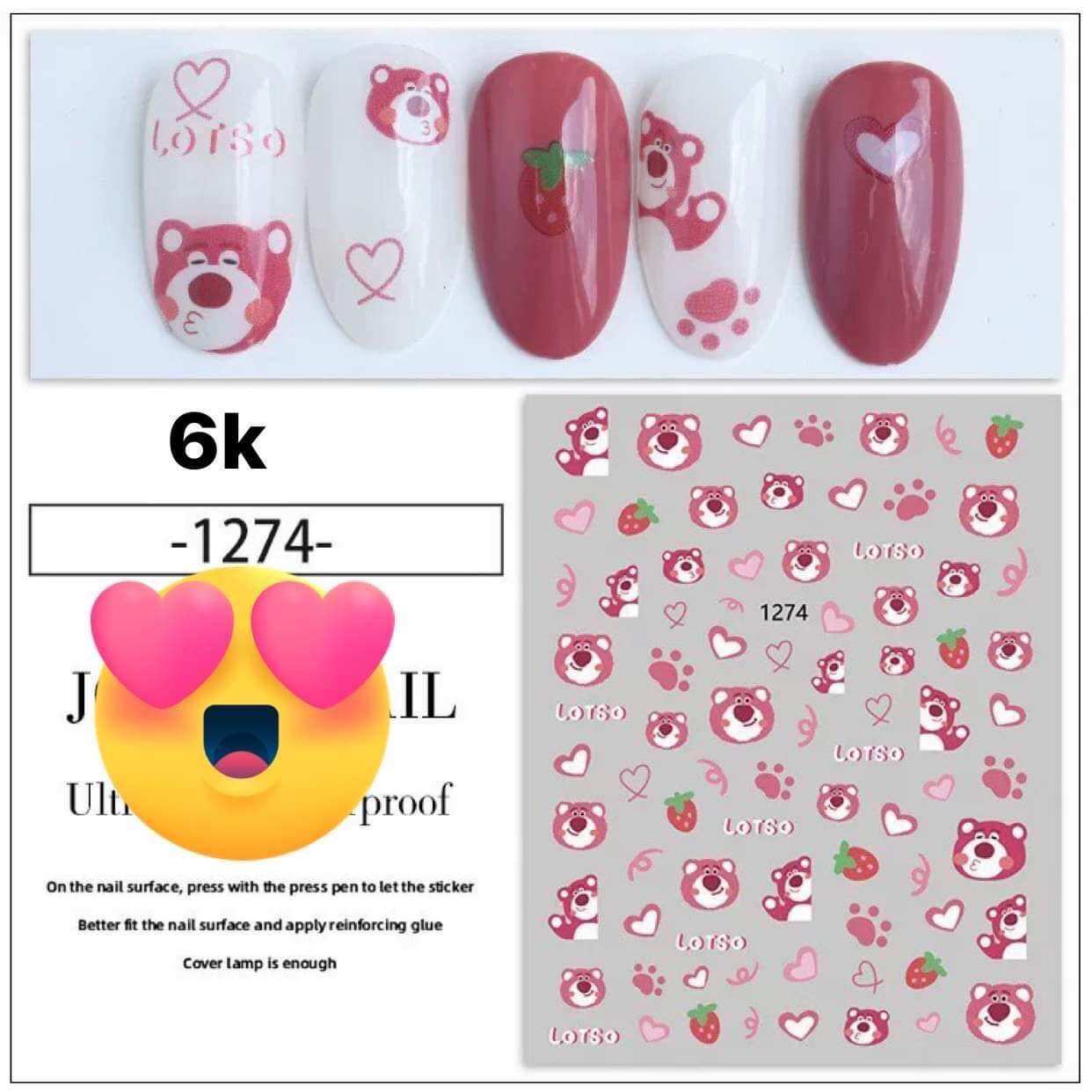 Tấm sticker dán móng tay siêu đẹp
