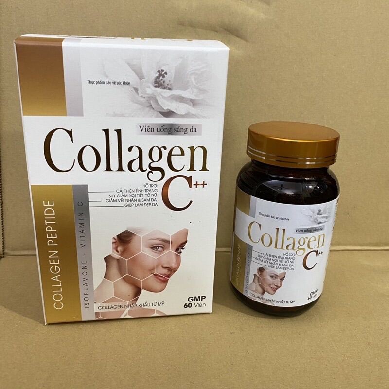 Viên uống sáng da COLLAGEN C++ 60 viên tăng cường nội tiết tố nữ giảm nám