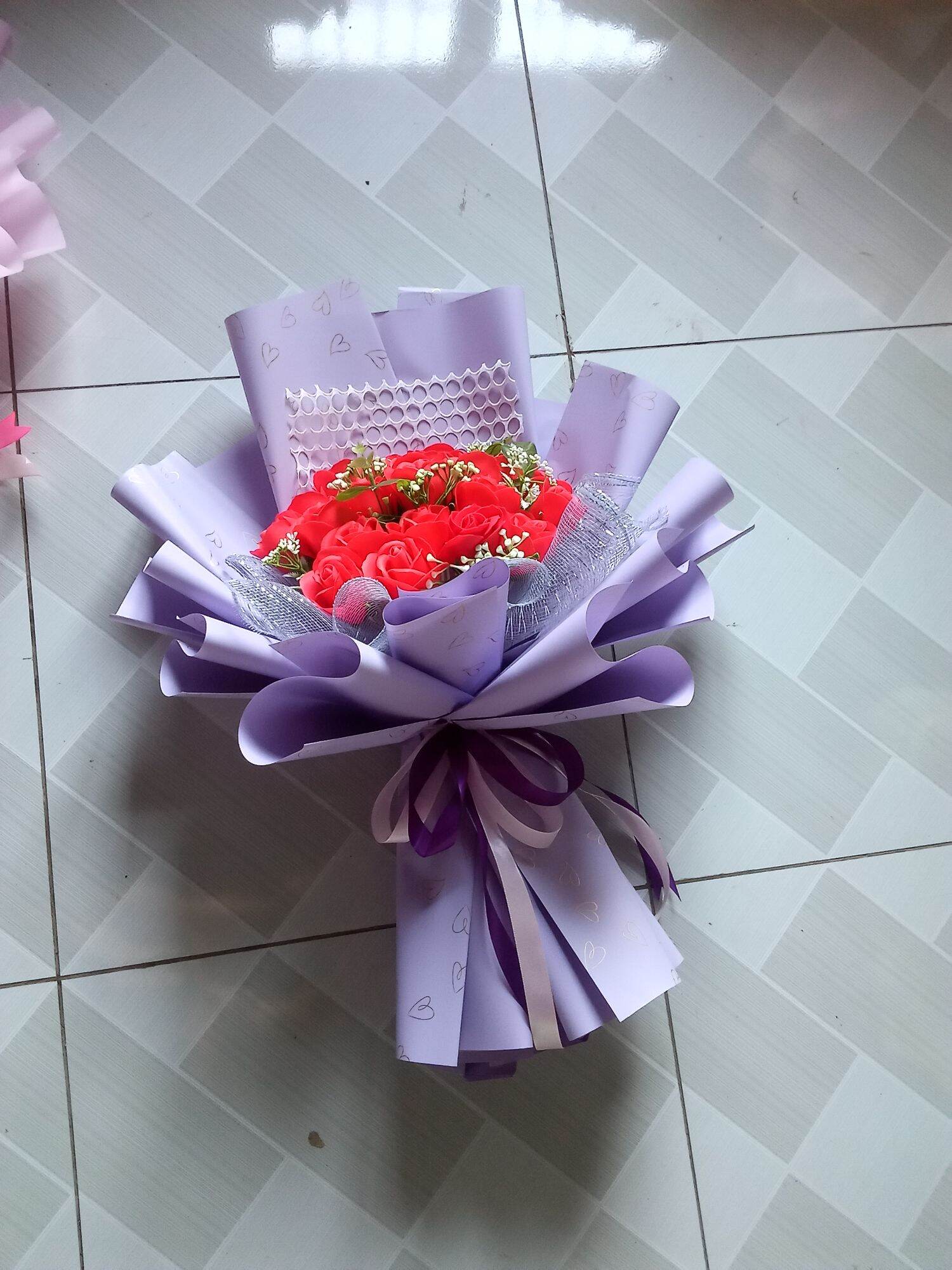 Bó hoa hồng sáp