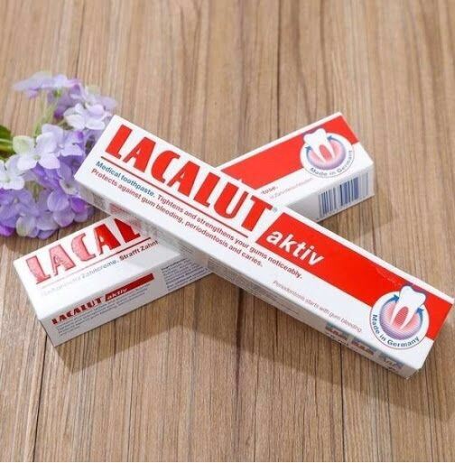 Kem đánh răng Lacalut aktiv ngừa viêm nướu, chảy máu chân răng tuýp 75ml