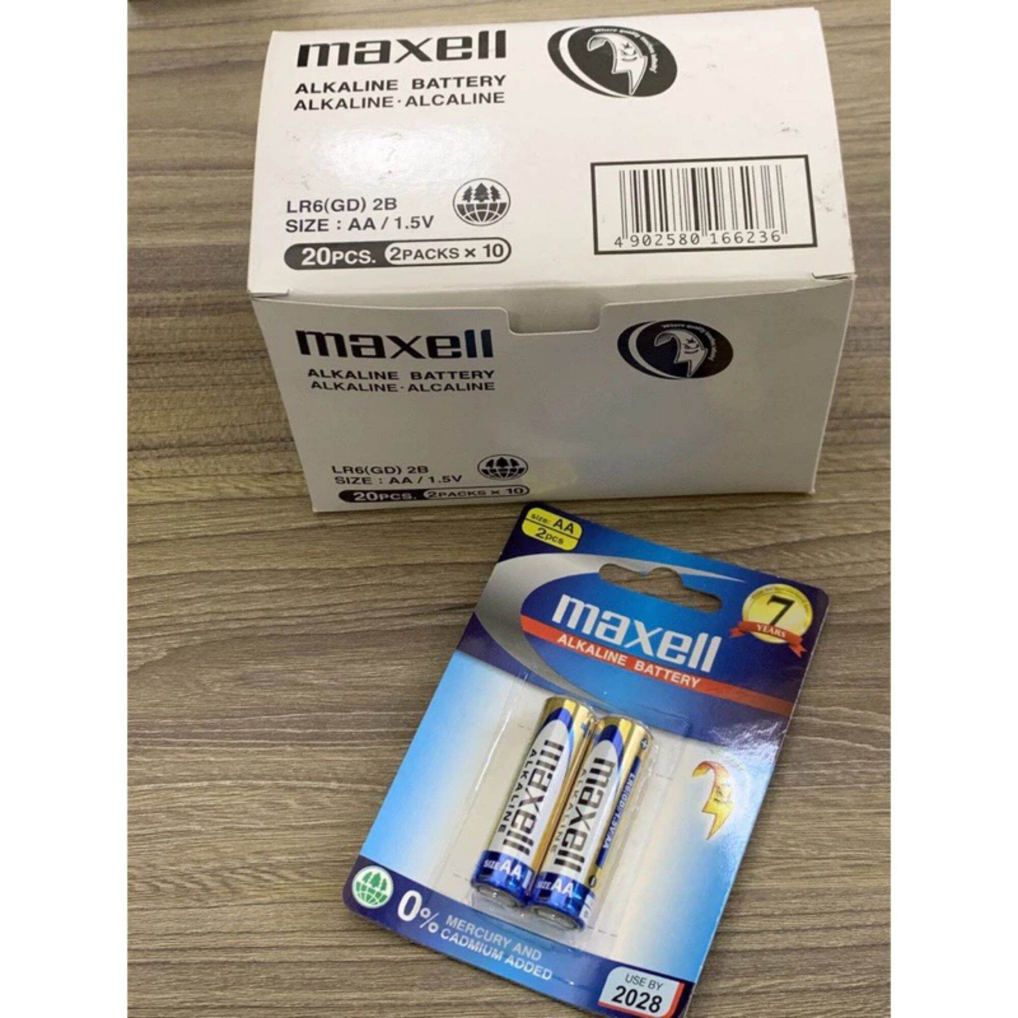 Pin vỉ maxell alkaline aa hộp/10vỉ /2 viên
