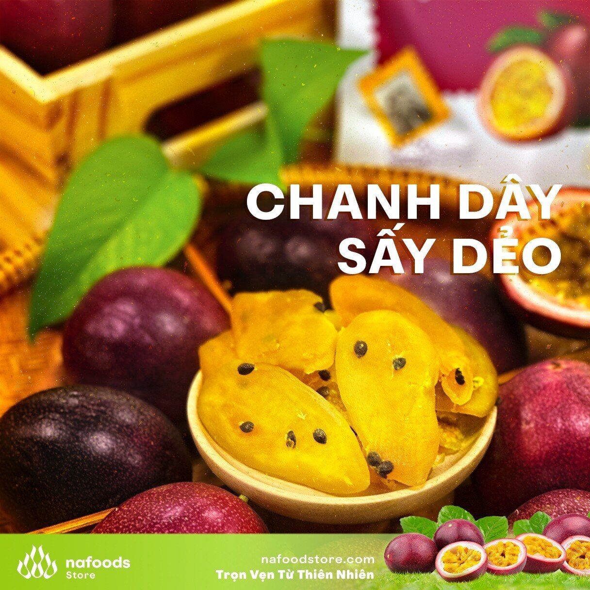 Chanh leo sấy dẻo 100gr Nafoods