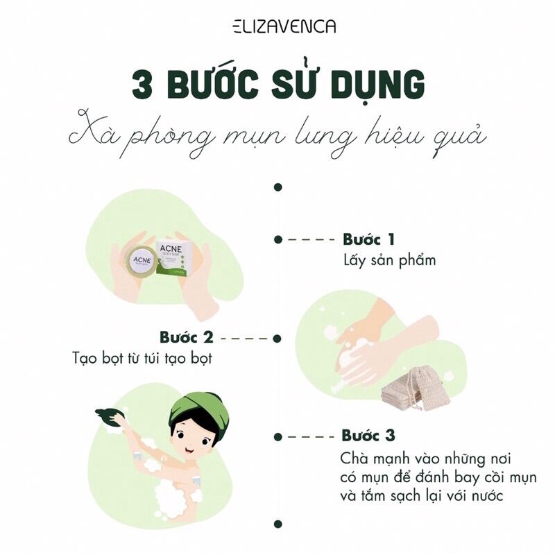 🔥GIÁ TỐT🔥COMBO Xà Phòng + Xịt Mụn Lưng ELIZAVENCA